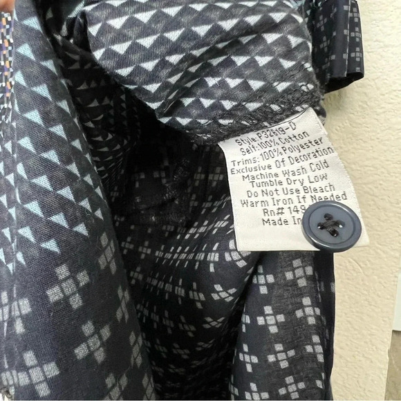 NWT Johnny Was Neelu Voile Shirt Dress Button Front Blue Embroidered Small - Picture 7 of 7